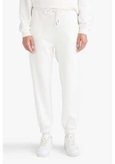 Defacto Basic Düz Cepli Beli Bağcıklı Kalın Jogger Eşofman Altı F9622ax25auer105 Ekru-er105