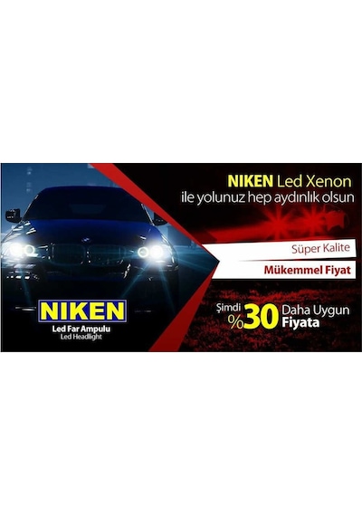 Niken H4 Led Xenon Far Ampul Yeni Nesil Evo Serisi Uzun Kısa
