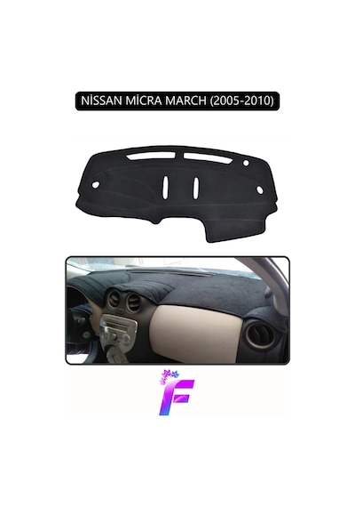 Nissan Micra 2005-2010 Uyumlu Torpido Örtüsü Yansıma Önleyici Tam Koruma Kolay Montaj H66