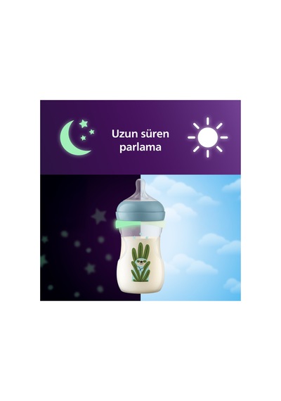 Doğal Tepkili Gece Biberonu 260 Ml No:3 Karanlıkta Parlar Scy903/81