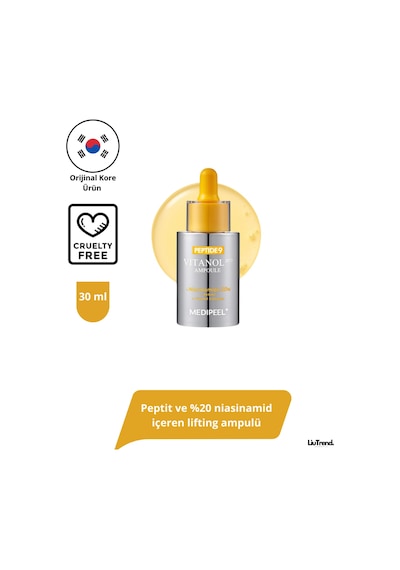 Medipeel Peptide 9 Vitanol Ampoule Pro 30 Ml Peptit Ve %20 Niasinamid İçeren Lifting Ampulü