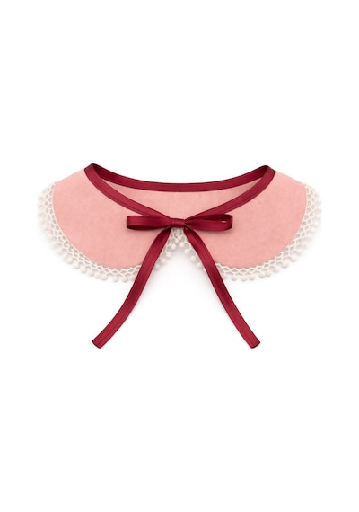 Rakerplus Vintage Tarz Kurdeleli Pembe Kız Çocuk Yakalık