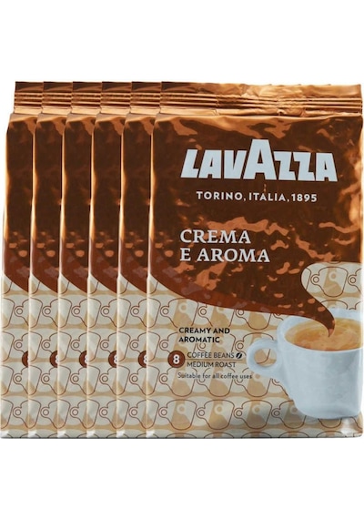 Lavazza Crema E Aroma Orta Kavrulmuş Çekirdek Kahve 6 x 1 KG