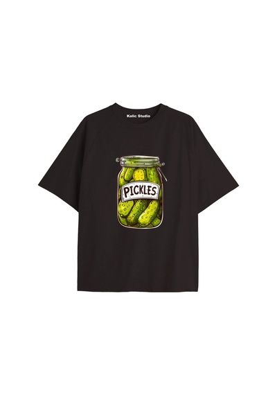 Kalic Studio Y2k Vintage Pickles Baskılı Siyah T-shirt Kod 234 Siyah-234 Kalic Studio Y2k Vintage Pickles Baskılı Siyah T-shirt Kod 234 Siyah-234