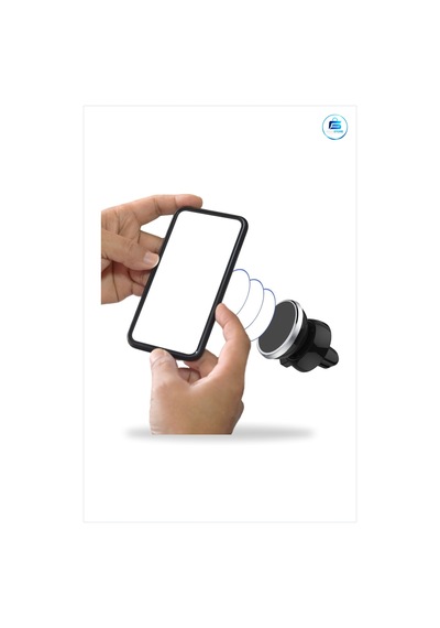 Araç İçi Izgara Telefon Tutucu Mıknatıslı Döndürülebilir Yuvarlak