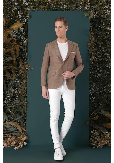 Efor C 660 Slim Fit Bej Spor Ceket Bej