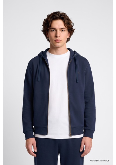 Lee Regular Fit Kapüşonlu Erkek Fermuarlı Sweatshirt L2520310411 Lacivert