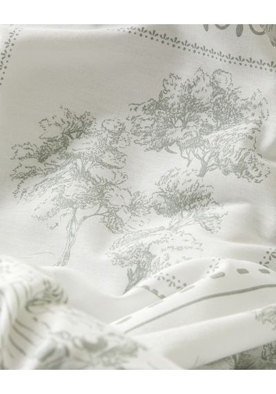 English Home Pastoral Patch Pamuk Çift Kişilik Nevresim Takımı 200x220 Cm Yeşil