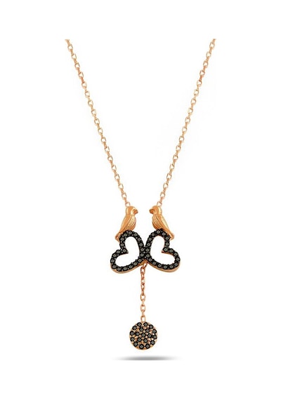Brezza Lusso Jewelry Kalbimin Kuşu Kalp Kadın Gümüş Kolye 42 CM