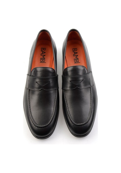 Siyah Hakiki Deri Erkek Loafer Ayakkabı E01648611803 Siyah