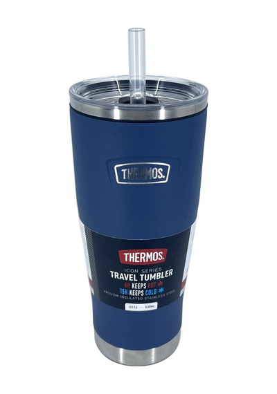 Thermos Icon Is115 0,53l Slide Lock Mug Wstraw Pipetli Termos - Navy Lacivert