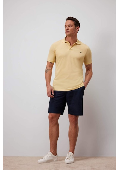 DeFacto Slim Fit Dar Kesim Polo Yaka Nakışlı Kısa Kollu Tişört D7665AX25SPYL488 DeFacto Slim Fit Dar Kesim Polo Yaka Nakışlı Kısa Kollu Tişört D7665AX25SPYL488