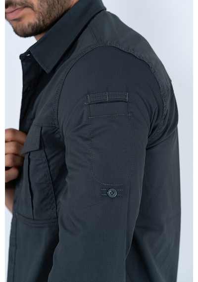 Combat tactical taktik fermuar cepli koruma outdoor gömlek Siyah