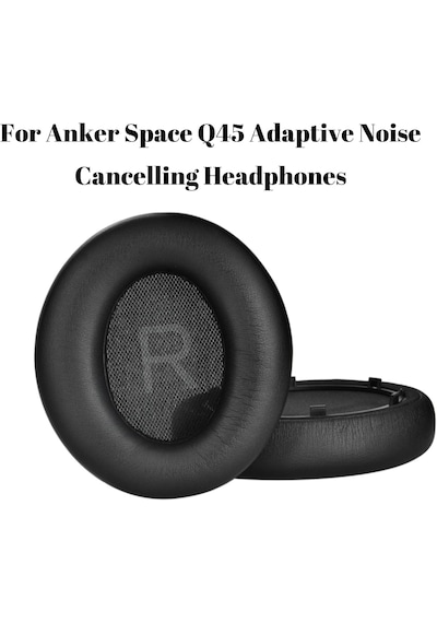 Anker Soundcore Space Q45 İle Uyumlu Kulaklık Pedi Yastık Kulaklık Süngeri Yastığı Ped Suni Deri Earpad Köpük Yalıtım Kapak Siyah