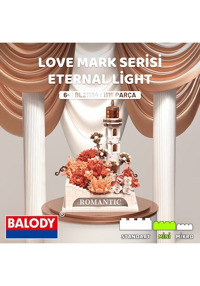 Balody Eternal Light Love Mark Serisi Bl21164 Mini Blok Yapı Oyuncakları Seti