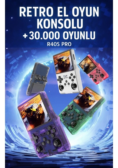 R40s Pro Retro Oyun Konsolu El Atarisi Arkos 2.0 İşletim Siste...