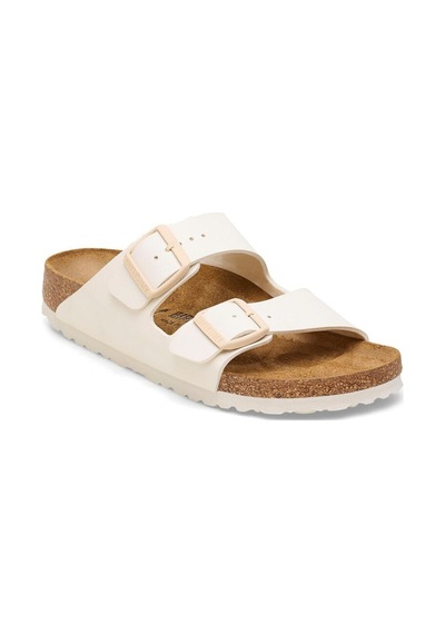 Birkenstock Arizona Bf Saffiano Kadın Ekru Terlik Eggshell