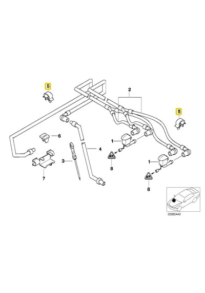 Bmw E39 Ön Cam Ve Far Yıkama Hattı Klipsi D 14,3 12521733330 -. 10 Adet