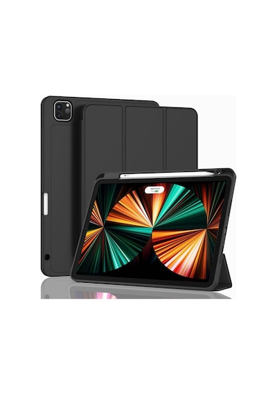 Apple Uyumlu iPad Pro 12.9 6. Nesil 2022 Kılıf Pen Charge Kalem Bölmeli A2436 A2437 A2764 A2766