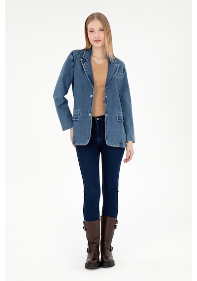 U.s. Polo Assn. Kadın Açık Mavi Gömlek Jean 50291133-dn0021 Lıght Blue Açık Mavi