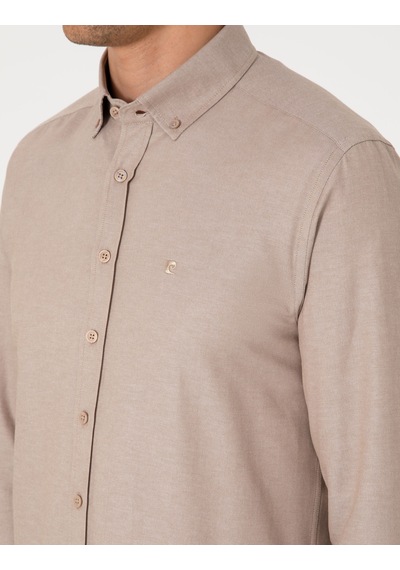 Pierre Cardin Erkek Vizon Gömlek Desenli 50306996-vr052 Vizon