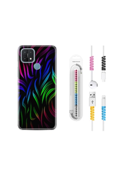 Oppo A15S Kılıf Kablo Koruyuculu Color Lines 1698