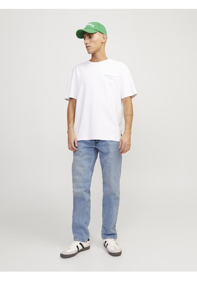 Jack & Jones Erkek Tapered Fit Normal Bel Jean - Mike - 12221866 Blue Denim