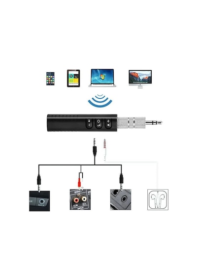 Kablosuz Aux Araç Kiti Bluetooth 5.0 Alıcı Adaptörü 3.5mm Jack