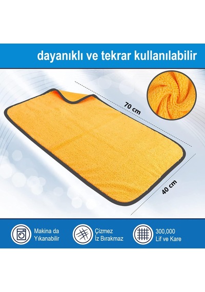 Alpars Süper Emici Microfiber Araç Yıkama Ve Kurulama Bezi 40x70 Sarı Alpars Süper Emici Microfiber Araç Yıkama Ve Kurulama Bezi 40x70 Sarı