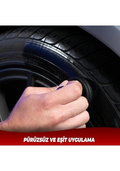 Wonkey - Oto Lastik Parlatma Aparatı Ergonomik Araba Lastik Parlatıcı Süngeri Ve Uygulama Pedi, Araç Lastik Bakım Ve Parlatma Aksesuarı