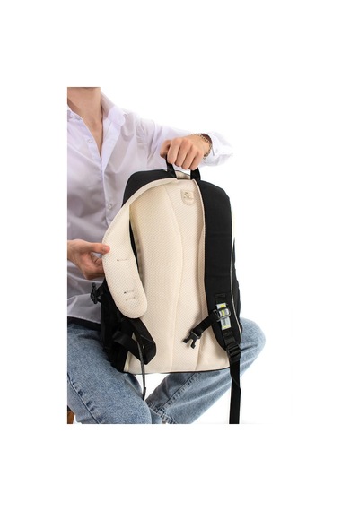 Ventis Unisex Maskotlu Okul Çantası Lise Ortaokul Sırt Çantası 43 30 Cm Çok Cepli Vnt5-j Siyah