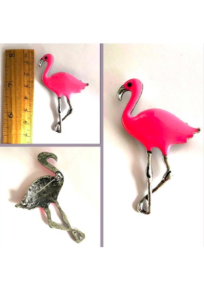Omeniv Retro Vintage Tarz Flamingo Kuşu Broş İğne