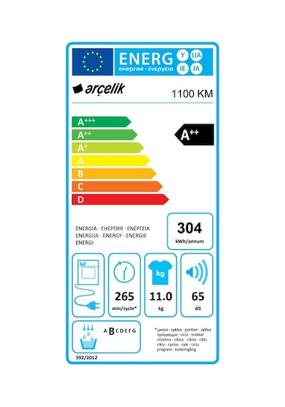 Arçelik 1100 KM 11 KG Kurutma Makinesi