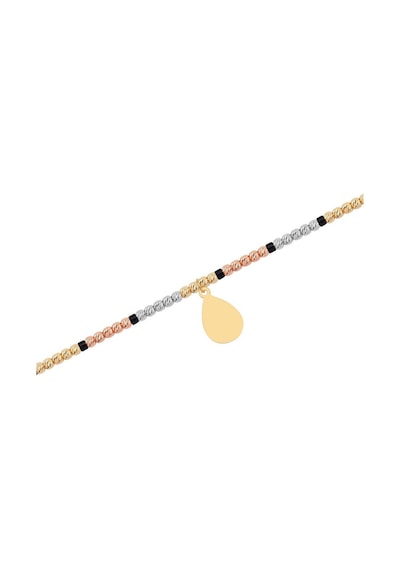 Diamond Line - Gülaylar - 3 Renkli Altın 14 Ayar Toplu Bileklik Standart N11.21851 Sarı Altın
