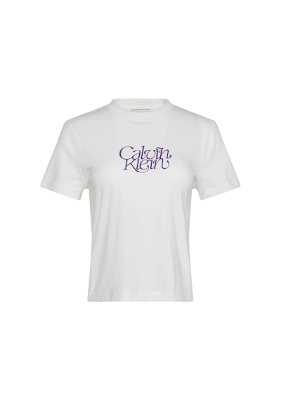 Calvin Klein Ss Fitted Script Beyaz Kadın T-shirt-11117 Beyaz Calvin Klein Ss Fitted Script Beyaz Kadın T-shirt-11117 Beyaz