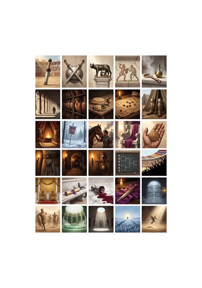 60 Adet Gladiator Temalı Sticker Seti - 2 Sayfa - Laptop Defter İçin Çok Renkli