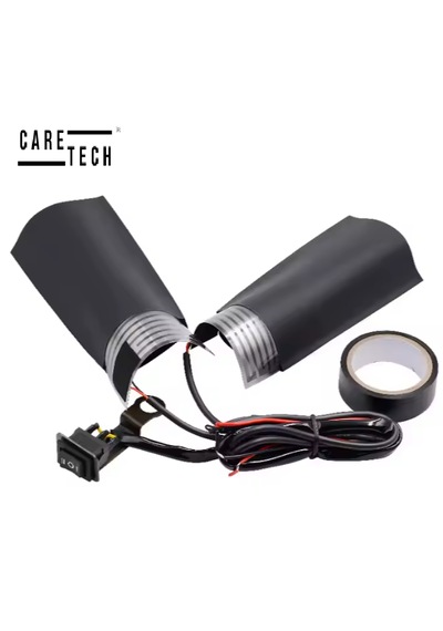 CARETECH CT-E043 Elcik Isıtma Motosiklet 2 Kademeli Isıtmalı Sarmalı Takım Motosiklet Gidon Evrensel