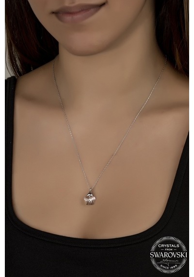 Union Swarovski Crystal Kadın Papatya Gümüş Kolye