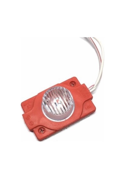 12 Volt 1.5 Watt Tek Mercekli Modül Led Kırmızı (10 Adet)