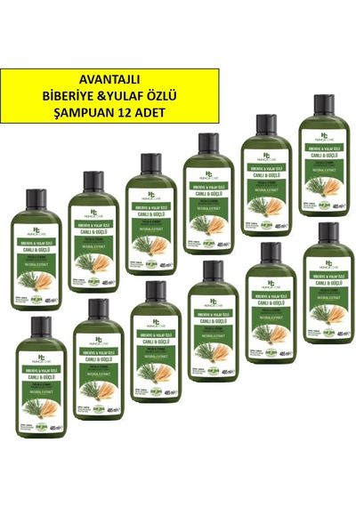 Biberiye & Yulaf Özlü Şampuan, Saç Dökülmesine Karşı Yardımcı 485 Ml 12'li Paket Tüm Saç Tipleri