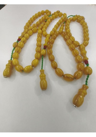 Zeyzun Usta Bilek Boy Efe Maskot Sıkma Kehribar Tespih 15x11 Mm B