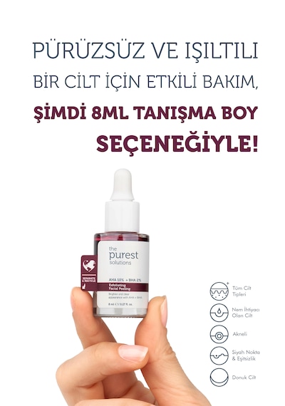 Tanışma Boy Aha & Bha Canlandırıcı Ve Cilt Tonu Eşitleyici Kırmızı Peeling Cilt Serumu 8 Ml