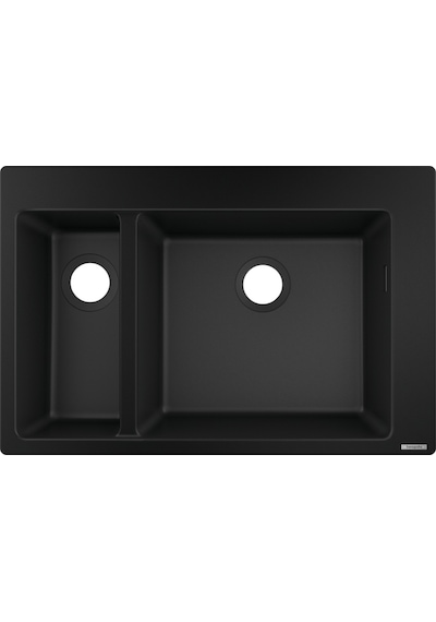 Hansgrohe S51 S510-F635 Ankastre Eviye 180 / 450 Grafıt Siyah 4331