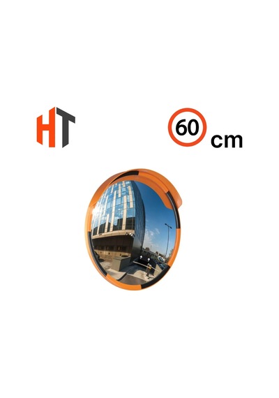 Trafik Güvenlik Aynası 60 Cm Sarı-siyah, Tümsek Ayna, Otopark Aynası