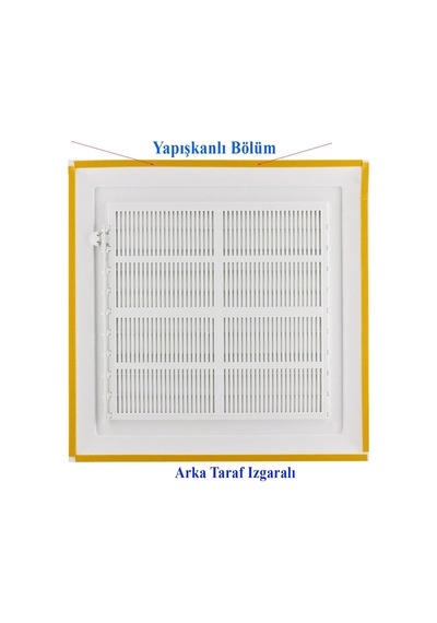 Badem10 Menfez Banyo Wc Tuvalet Havalandırma Plastik Panjur Beyaz 45x55 Cm