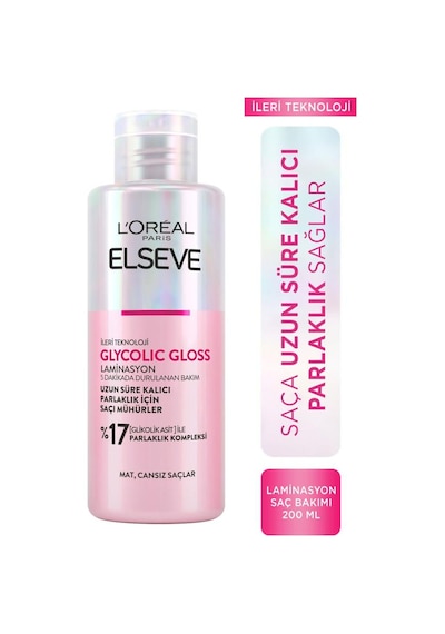 Glycolic Gloss Mükemmel Parlaklık 2'li Saç Bakım Seti: Şampuan & Laminasyon Bakım pktelsglyclcglssmpsacbkmsetsmplmns-10483