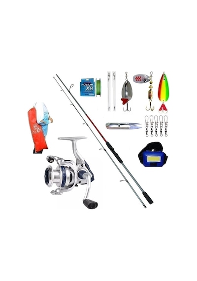 Aria-3000a Double Black 270cm 15-40gr Turna Spin Olta Takımı Seti