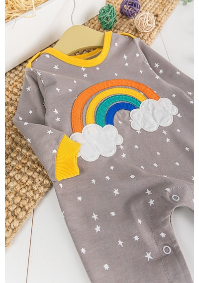 Babymod Gökkuşağı Desenli Kız/erkek Bebek Tulum 001