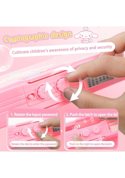 Sanrio Melody Çok Fonksiyonlu Kalem Kutusu Büyük Kapasiteli Kalem Kutusu Kodlu Melody-a Melody-a