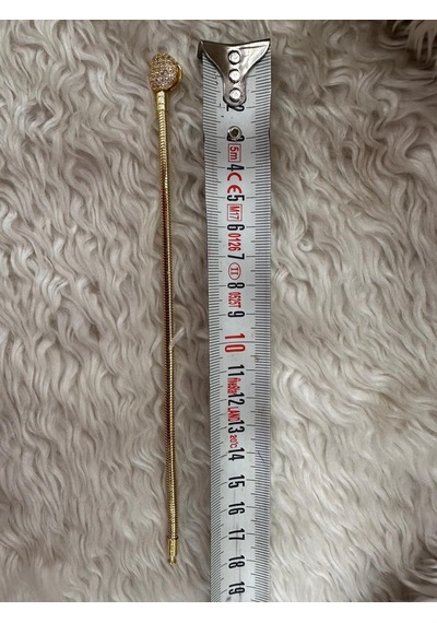 Premium Gold Renk Parlak Ve Modern Taş Detay Kalp Figür Zirkon Charm 316l Çelik Bileklik 18cm Altın